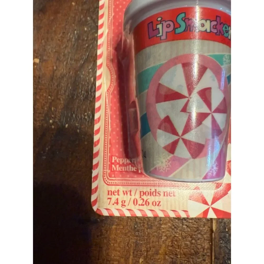 Lip Smacker Holiday Frappe Cup Lip Balm in Peppermint flavor.